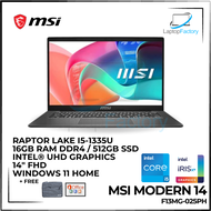 MSI Modern 14 F13MG-025PH i5 1335U 16gb ram 512 SSD 14" FHD
