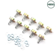 【HBSG】 10Pcs 100K Ohm Linear Taper Rotary Potentiometer Panel Pot B100K 15mm 3Pin WH148 Hot