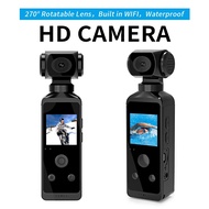 New 4K 1080P Pocket Camcorder HD Cam 1.3\"  LCD Screen 270° Rotatable Wifi Mini Sports Camera With Waterproof Case Motion Cameras