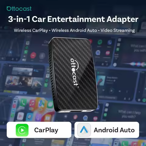 Ottocast Play2Video PRO CarPlay AI Box Dual WiFi CarPlay Box Built-In YouTube Prime Video IPTV 1080P