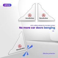 2Pcs Transparent Car Door Corner Cover Bumper Crash Scratch Protector Stickers For Mercedes Benz W124 /W203/W204 /C200/W140/W176/W205/W123/W220/W211 GLA GLB GLC GLE GLK
