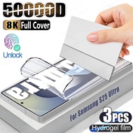 Filem Hydrogel untuk Samsung S25 Ultra S24 Plus S23 S22 S21 S20 S24 Fe Pelindung Skrin untuk Samsung