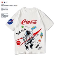 COD  Model Bersama Coca-Cola nasa Kartun Grafiti Angkasawan Lelaki dan Wanita Kolar Bulat Lengan Pen
