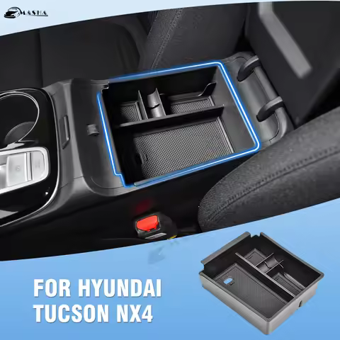 Car Armrest Box Storage for Hyundai Tucson NX4 2021 2022 2023 ABS Central Console Storage Box NX 4 I