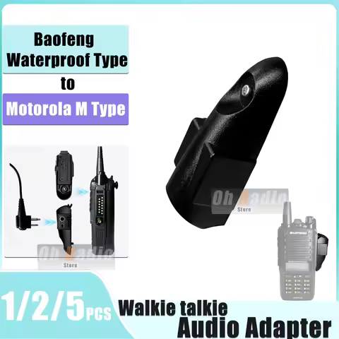 Baofeng UV-9R Walkie Talkie Audio Adapter For UV-9R Pro UV-98 Pro UV-68 UV S22 PRO V2 Radio For 2-Pi