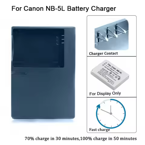 for Canon NB-5L Camera Battery Charger CB-2LXE CB2LXE 2LXE Compatible SD880 SD890 SD900 SD950 SD970 