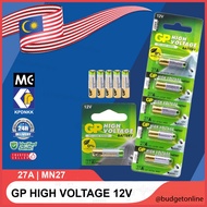 12V GP High Voltage Alkaline Battery 27A MN27 Long Lasting High Perfomance / Bateri Alkali