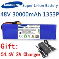 New 48V 30000mAh 500w 13S3P XT60 18650 Lithium ion Battery Pack 30Ah For 54.6v E-bike Electric bicyc