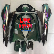 ชุดสี เฟรม Honda wave 100 เวฟ 100 เก่า  wave 110 เก่า ปี 2003 ครบชุด13 ชิ้น สีเขียวเดิมท้ายดำ งานABS