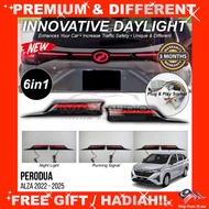 6in1 Running Rear Garnish LED PERODUA ALZA 2022 - 2024 Bumper Trunk Bonnet Brake Signal Light Bar