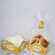Square paper bottom cake bags in many designs