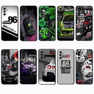 Soft black phone case for Samsung A07 A17 A56 A36 A26 S25 Fe Edge S25 Plus Ultra toyota ae86 caseg