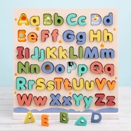 Number Wooden Block Board ABC Geometric