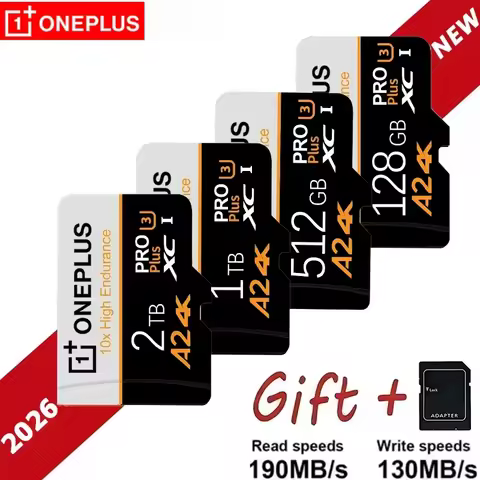 OnePlus 2TB High-Speed A2 SD Card 512GB 256GB 128GB Memory Card 1TB Micro TF SD Adapter for Smartpho