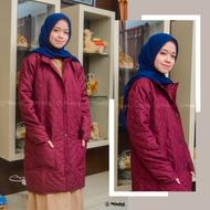 [BISA COD -NYAMAN DICUACA DINGIN] HJ-BLV RED BURGUNDY HIJACKET® BELVA JAKET HIJABER WANITA / OUTER W
