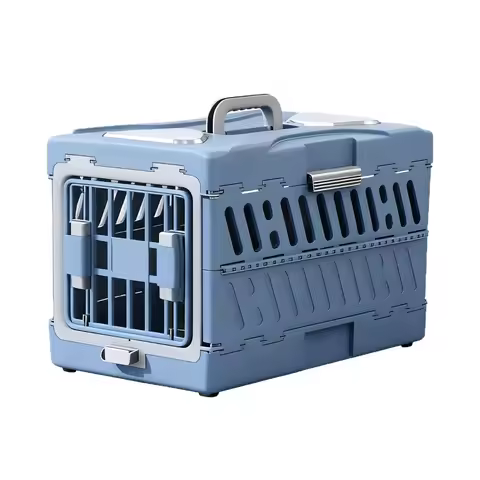Foldable & Portable Pet Carrier for Travel – Ready for Car, Train & More, Ventilated Dog & Cat Crate