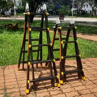 Thang nhôm rút trượt chữ A 1.8m - 2m - 2.5m - 3m Nakata hợp kim nhôm 6030 ổ sung khóa chống rung lắc