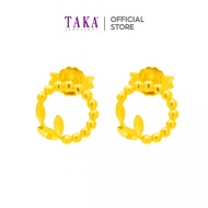 TAKA Jewellery Dolce 18K Gold Earrings Leaf