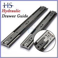 1Pair Soft Closing /Push Open Hydraulic / No Hydraulic Drawer Full Extension Drawer Slide Guide Rail