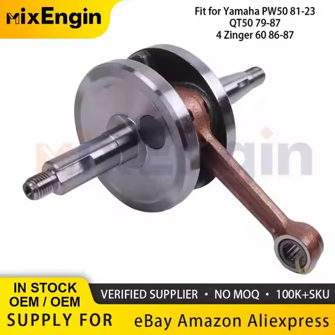 Motorcycle Engine Parts Crankshaft Assembly For Yamaha PW 50 81-23 QT50 79-87 4 Zinger 60 1986 1987 