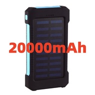 Top Solar Power Bank Waterproof 50000mAh with LED Light Solar Charger 2 USB Powerbank Ports ，20000mA