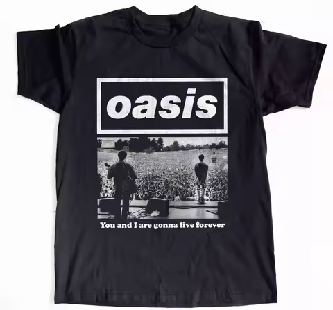 Oasis Tour Shirt Liam Noel Gallagher Printed Cotton T-Shirt Hip Hop High Street Unisex T-Shirt Fashi