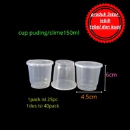 cup pudding jelly agar 150ml isi 25pcs toples selai