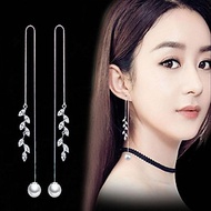 Bông Tai Mỹ Ký Bạc 952 Đính Đá Hạt Chai 60 Số 2, Thiết Kế Đẹp, Thời Trang, Phụ Kiện Tạo Điểm Nhấn Trong Các Sự Kiện, Chất Liệu Sang Trọng, Sợi Hợp Kim Phủ Nhũ