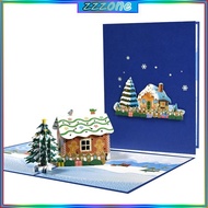 zzz Handmade 3D Snowy Gingerbread House Christmas Card Christmas Decoration