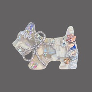 Cute Cartoon Diamond Acetate Puppy Hair Clip Fashion Heavy Industry Pink Crystal KT Cat Bangs Side C