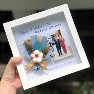 Custom 3D frame 22x22 flower in frame birthday souvenir anniversary romantic gift for girlfriend wed