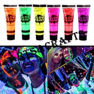 8 Colors luminiscent paint Face Body Art Paint UV Glow Fluorescent Glowing Halloween Fancy Dress
