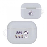 日本 Snoopy Woodstock Airpods Pro 2 耳機專用保護套 Snoopy Woodstock Air pods Pro 2 保護套 (Gray) 平行進口