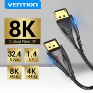 Vention Fiber Optic DisplayPort Cable DP 1.4 8K@60Hz 4K@144Hz Optical Fiber DP to DP for Projector TV Laptop DisplayPort