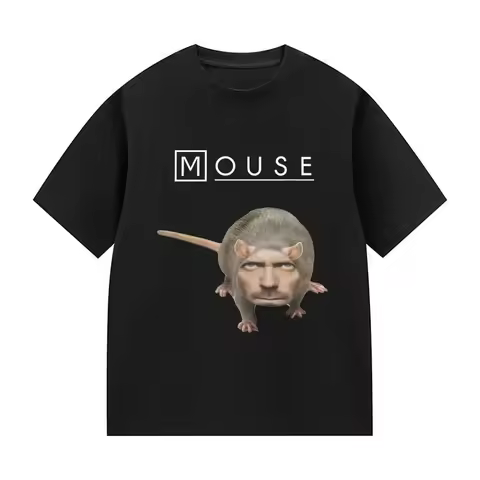 House_Mouse MD Funny Graphic T-shirt Men Women Casual Oversized Short Sleeve T Shirt Fashion High Qu