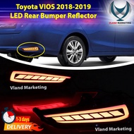 Toyota VIOS 2019 2020 2021 Reflector LED Rear Trunk Bumper Tail Light Brake Lamp (SQUARE)