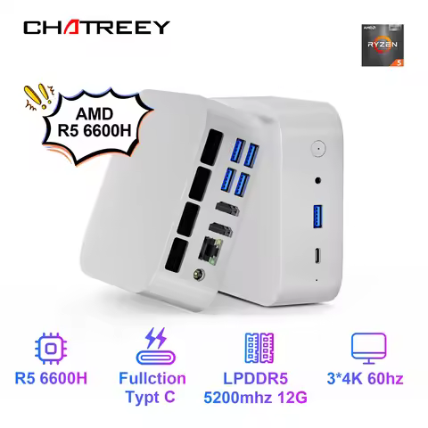 Chatreey Mini PC IT12M Intel 1215U/AMD 6600H Windows 11 Desktop LPDDR5 RAM Ultra Small Pocket Comput