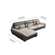 BUNISE Edgar โซฟาทรง L สั่งทำพิเศษสุดหรู - ผ้านุ่มกันน้ำ โซฟารับแขกขนาดใหญ่ สำหรับห้องนั่งเล่นและพื้