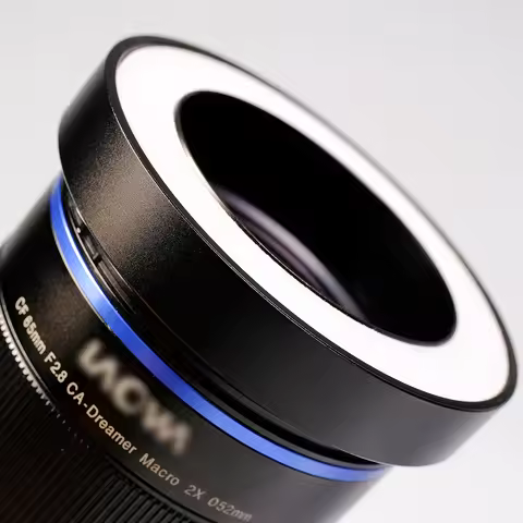 Dual Color 7W LED Macro Ring Light for Canon Nikon DSLR Camera Laowa Lens 43/46/49 work with Power B