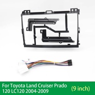 9 Inch Car Fascia Frame Adapter Android Stereo Dashboard Kit Face Plate For Toyota Land Cruiser Prad