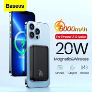 Baseus Magnetic Power Bank 6000mAh Wireless Charging Powerbank For iPhone 12 13 Pro Max Mini Portabl