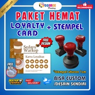 Roomee Printing - Loyalty Card Package Member Card/ + Stamp | 2 Sides & Free Design Custom Stamp