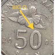 [ BIG O ] 50 SEN 2002 / MALAYSIA BUNGA RAYA