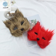 Halloween Costume Mask Fox Fur Mask Cosplay Party Accessories Half Face Fur Mask Fox Animal