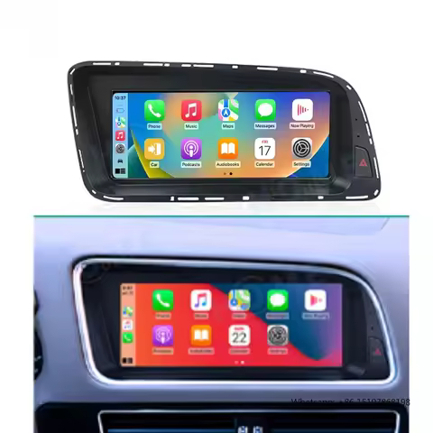 GPS Wireless Apple CarPlay Android Auto Car Multimedia for Audi Q5 2009-2018 Head Unit Rear Camera T