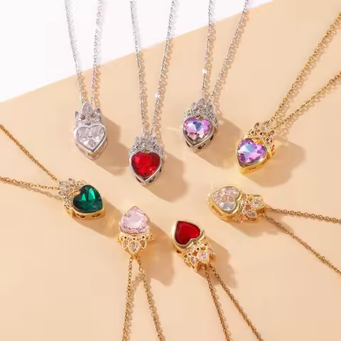 Stainless Steel Princess Crown Charm Necklace Women Fashion Wedding Party Jewelry School Blair Crown