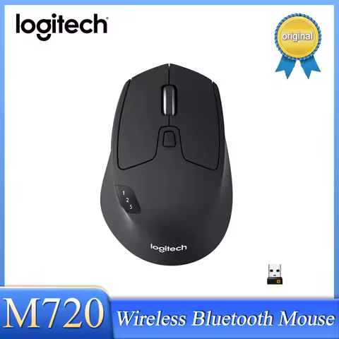 Logitech M720 Triathlon Multi-Device Wireless Mouse Bluetooth USB Unifying Receiver 1000 DPI 8 Butto