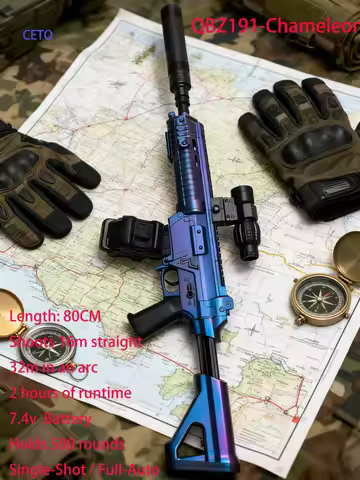 M416 7.4V Gel Blasters with Long Range & Full Auto - Enhanced Power & Distance Gel Ball Blaster Gun 