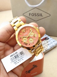 Fossil AM4548 Cecile Quartz Gold-Toned Stainless Steel Women's Watch 40mm