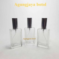 50 Ml Square Glass Spray Perfume Bottle / Refillable Perfume Bottle